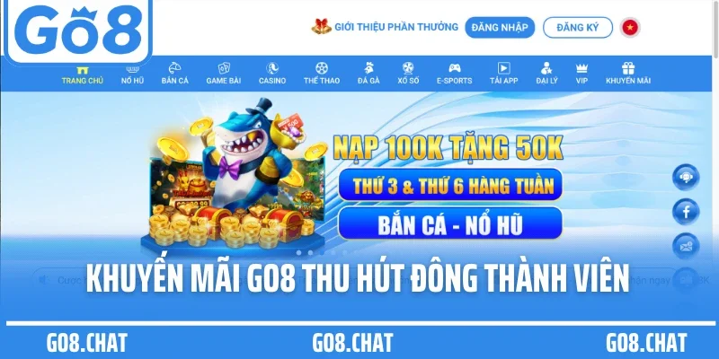 Chương trình khuyến mãi GO8 thu hút đông thành viên