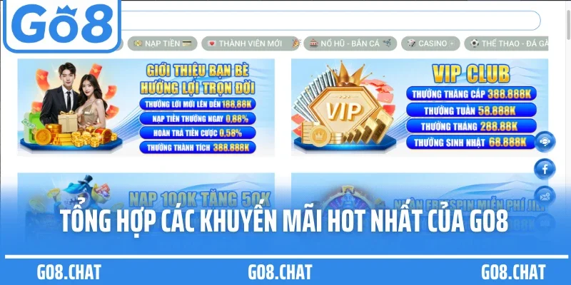 Tổng hợp các khuyến mãi hot nhất của GO8